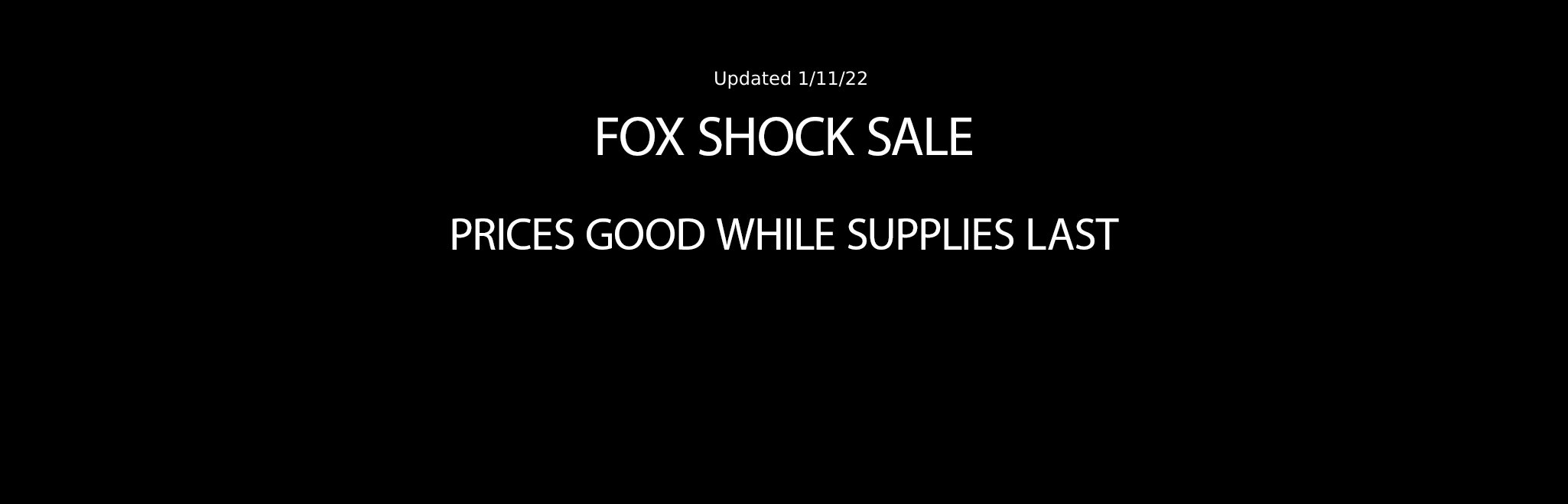 Fox Shock Sale