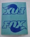 DECAL, 7.5" X 6", MONOCHROME BLUE FOX LOGO ON CLEAR BACK, FRONT FORD RAPTOR