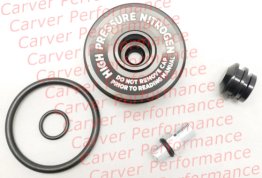 Fox 2.0 Reservoir End Cap Schrader Valve (Components View)