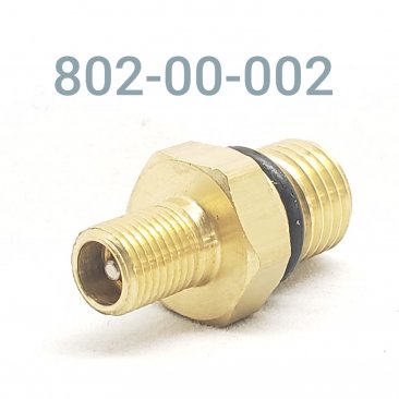 AIR VALVE, 7/16-20 ORB X SCHRADER, W/O CAP