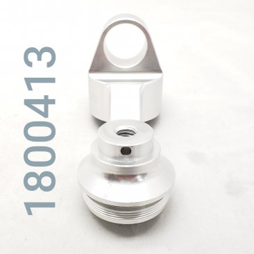 90 DEGREE PIGGY BACK, CLEAR, COMPLETE ASSY W/KNOB AND CD PISTON