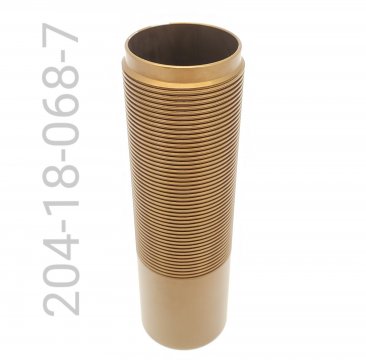 Body: [Ø 1.459 Bore, 5.550 TLG, 3.65 THD] Al 6061, 1.678-14 ACME OD, V2, Internal Grooves, Kashima