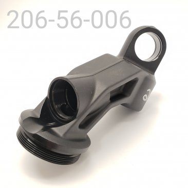 Piggyback, 1.5" Bore, 2.3" Drop Reservoir, 135°,  Fine Thread, Spherical Groove, Black
