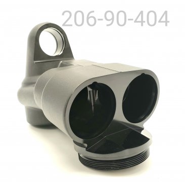 Body Cap, Piggyback, 2.250 Shock, 90 Deg., Twin Tube