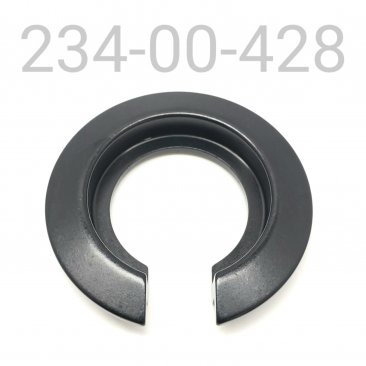 SPRING RETAINER, 2.80 OD X 0.542 TLG, 2.240 FLG, 2" BORE, BLACK, SLOTTED