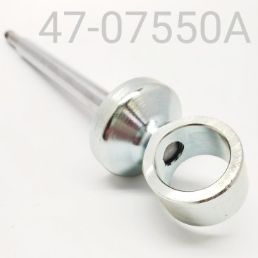 SHAFT/EYELET ASSY, HPG, CHROME,  FRONT TRACK, "HOLLOW" EYELET, 12.5mm X 7.550" CENTER TO END