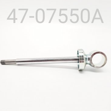 SHAFT/EYELET ASSY, HPG, CHROME,  FRONT TRACK, "HOLLOW" EYELET, 12.5mm X 7.550" CENTER TO END