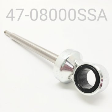SHAFT/EYELET ASSY, STAINLESS STEEL, 12.5 MM, HPG FRONT TRACK, 8.0" CENTER TO END, WITH DELRIN BUSHING