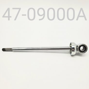HPG REAR TRACK SHAFT/EYELET ASSEMBLY, CHROME, 12.5MM, C-36 9.0" CENTER TO END, FOR YAMAHA W/ COIL-OVER