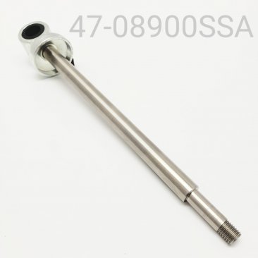 HPG REAR TRACK SHAFT/EYELET ASSEMBLY, STAINLESS, 12.5MM X 8.900" CENTER TO END, COIL-OVER, W/DELRIN BUSHING TO REPLACE NEEDLE BEARING