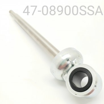 HPG REAR TRACK SHAFT/EYELET ASSEMBLY, STAINLESS, 12.5MM X 8.900" CENTER TO END, COIL-OVER, W/DELRIN BUSHING TO REPLACE NEEDLE BEARING