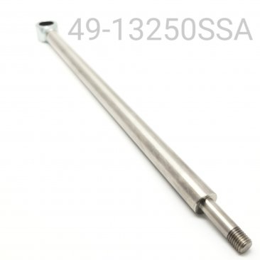 HPG REAR TRACK SHAFT/EYELET ASSEMBLY, STAINLESS, 13.250" CENTER TO END, C-36, 16MM, 9MM VALVING END
