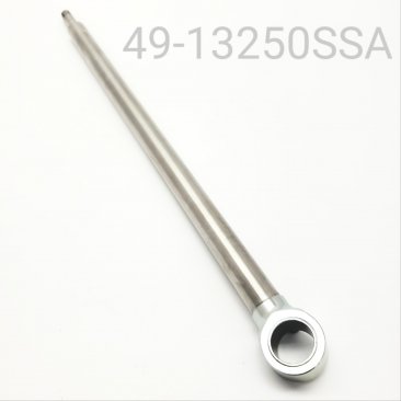 HPG REAR TRACK SHAFT/EYELET ASSEMBLY, STAINLESS, 13.250" CENTER TO END, C-36, 16MM, 9MM VALVING END