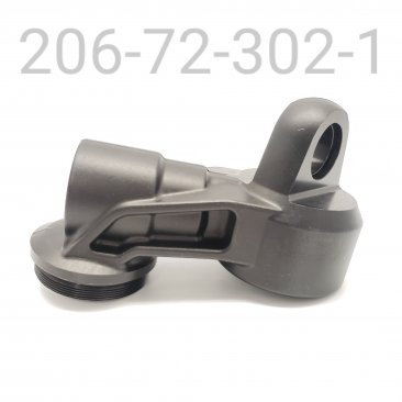 Fox 2.250 Bore IBP Piggyback Body Cap 45 Degree High Flow (Left-Side View)