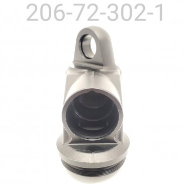 Fox 2.250 Bore IBP Piggyback Body Cap 45 Degree High Flow (Front View)