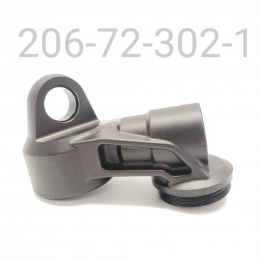 Fox 2.250 Bore IBP Piggyback Body Cap 45 Degree High Flow (Right-Side View)