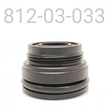 BEARING CAP, CIRLCIP STYLE, 1.5 BORE X 5/8 Shaft, 0.975 TLG, BLACK, , W/TOP THREADS, FIST