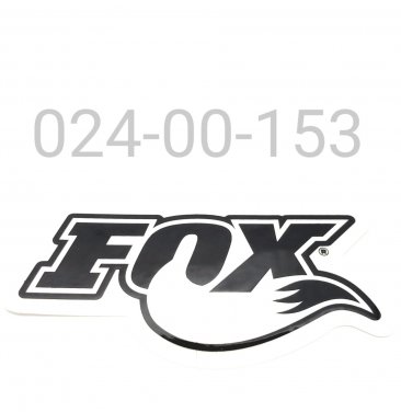 Decal Fox Logo, Blk/Wht 3 inch