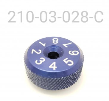 C.D. KNOB, 8 CLICKS, BLUE, W/OD NUMBERS