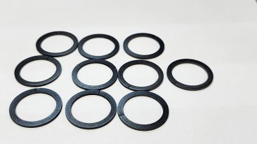 Back-Up Ring, Cut, 7/8" Shaft, Pak of 10