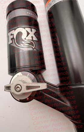 Fox QS3-R Shock Piggyback Reservoir and Adjuster Detail