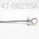 SHAFT/EYELET ASSY, HPG, CHROME,  FRONT TRACK, 12.5mm X 8.235" CENTER TO END