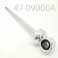 HPG REAR TRACK SHAFT/EYELET ASSEMBLY, CHROME, 12.5MM, C-36 9.0" CENTER TO END, FOR YAMAHA W/ COIL-OVER