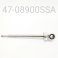 HPG REAR TRACK SHAFT/EYELET ASSEMBLY, STAINLESS, 12.5MM X 8.900" CENTER TO END, COIL-OVER, W/DELRIN BUSHING TO REPLACE NEEDLE BEARING