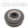 End Cap, Fox 2" Reservoir, Schrader Style,  Aluminum, Black