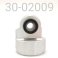 BODY CAP,  FOX NEEDLE PORT, STEEL ACME THREAD, W/ SKI DOO EYELET BUSHING (10 MM X 1.180"), AFTERMARKET (BRASS AIR VALVE NOT INCLUDED)