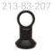 Eyelet, 1" Bore X 0.800 Wide, 2.783 Tall, Black