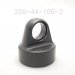 BODY CAP, 2" BODY X 1" THROUGH HOLE, PELLET FILL, BLACK