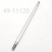 Shaft, KYB, 16mm x 11.120" Total Length, 12mm Valving Post, Removable Eyelet, Renegade Rear, Chrome