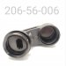 Piggyback, 1.5" Bore, 2.3" Drop Reservoir, 135°,  Fine Thread, Spherical Groove, Black