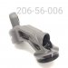 Piggyback, 1.5" Bore, 2.3" Drop Reservoir, 135°,  Fine Thread, Spherical Groove, Black