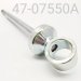SHAFT/EYELET ASSY, HPG, CHROME,  FRONT TRACK, "HOLLOW" EYELET, 12.5mm X 7.550" CENTER TO END