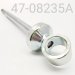 SHAFT/EYELET ASSY, HPG, CHROME,  FRONT TRACK, 12.5mm X 8.235" CENTER TO END