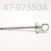 SHAFT/EYELET ASSY, HPG, CHROME,  FRONT TRACK, "HOLLOW" EYELET, 12.5mm X 7.550" CENTER TO END