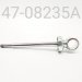 SHAFT/EYELET ASSY, HPG, CHROME,  FRONT TRACK, 12.5mm X 8.235" CENTER TO END