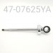 SHAFT/EYELET ASSY, KYB, YAMAHA CENTER, 12.5mm X 7.625" CENTER TO END, HOLLOW EYELET, W/ 20MM ID DERIN BUSHING