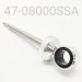 SHAFT/EYELET ASSY, STAINLESS STEEL, 12.5 MM, HPG FRONT TRACK, 8.0" CENTER TO END, WITH DELRIN BUSHING