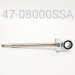 SHAFT/EYELET ASSY, STAINLESS STEEL, 12.5 MM, HPG FRONT TRACK, 8.0" CENTER TO END, WITH DELRIN BUSHING