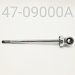 HPG REAR TRACK SHAFT/EYELET ASSEMBLY, CHROME, 12.5MM, C-36 9.0" CENTER TO END, FOR YAMAHA W/ COIL-OVER