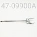 SHAFT/EYELET ASSY, KAYABA, CHROME,  YAMAHA SRX SKI, 12.5mm X 9.900" CENTER TO END, CLEVIS STYLE