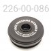 End Cap, Fox 2" Reservoir, Schrader Style,  Aluminum, Black