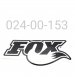 Decal Fox Logo, Blk/Wht 3 inch