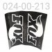 DECAL, AIR SLEEVE, LONG, 5.4 x 5.4, KASHIMA, BLACK