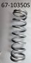 SPRING, 10" TLG X 2.50" ID X 350 LBS, SILVER